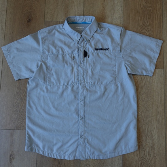 Shimano Men’s Performance Fishing Shirt • Short Sleeve • Vented • Size Large - Picture 1 of 5